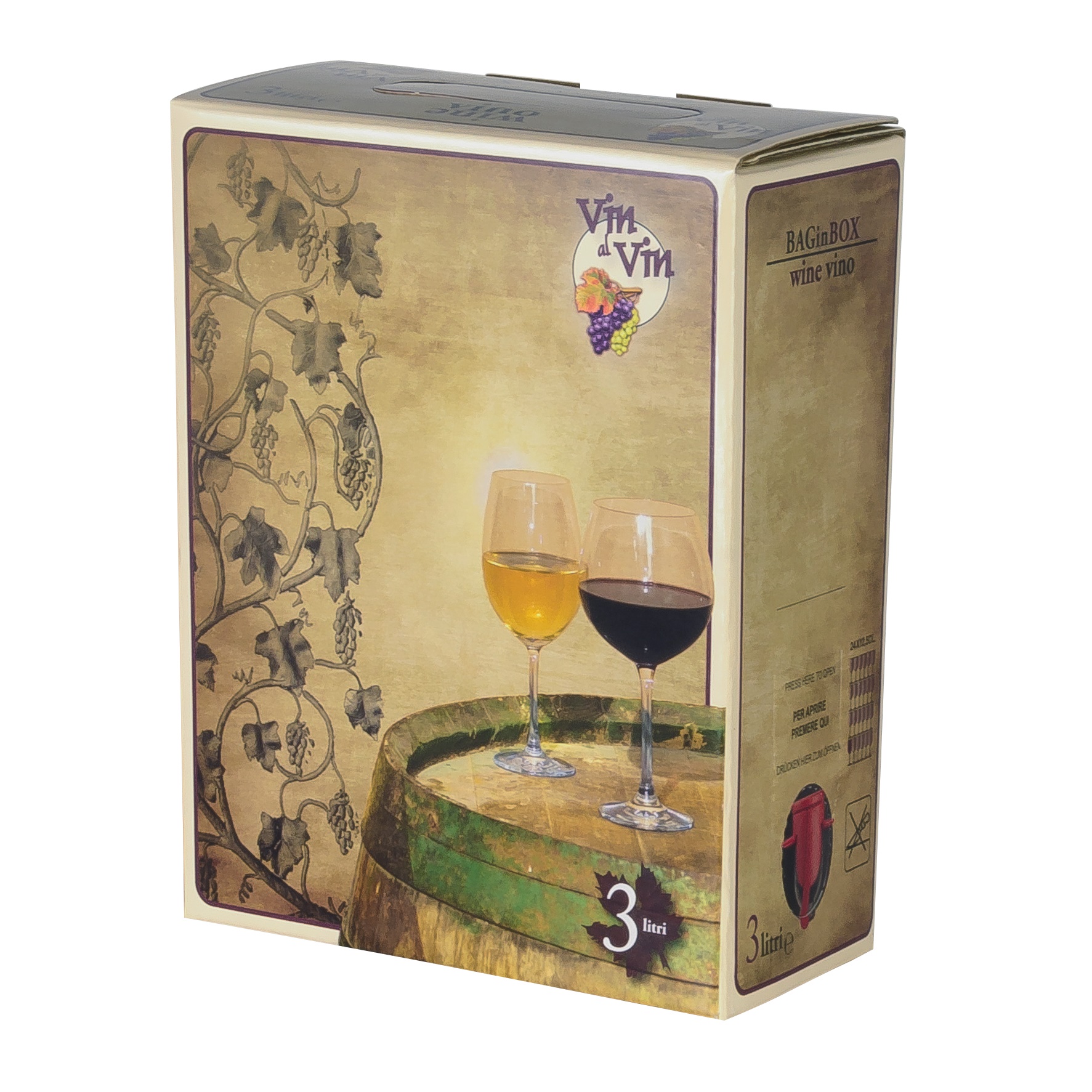 packagings - scatola regalo bauletto 3 posti dome 3 omniabox - Italian Wine  Shop - Saper bere bene