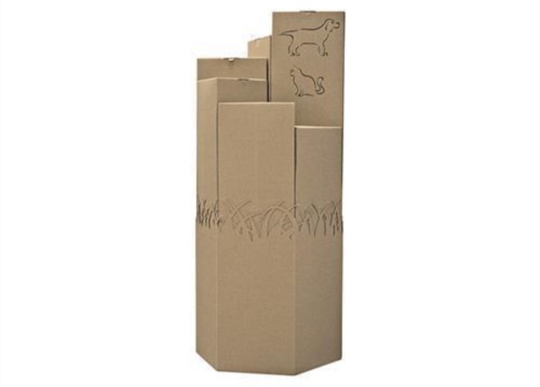 Espositore da terra esagonale in onda scoperta| Packaging - Espositori - Bag in Box 